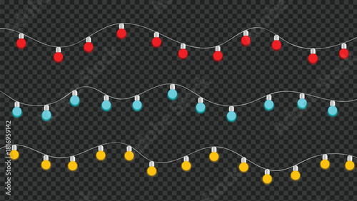 Bright and vibrant christmas string lights for holiday decorations and festive events