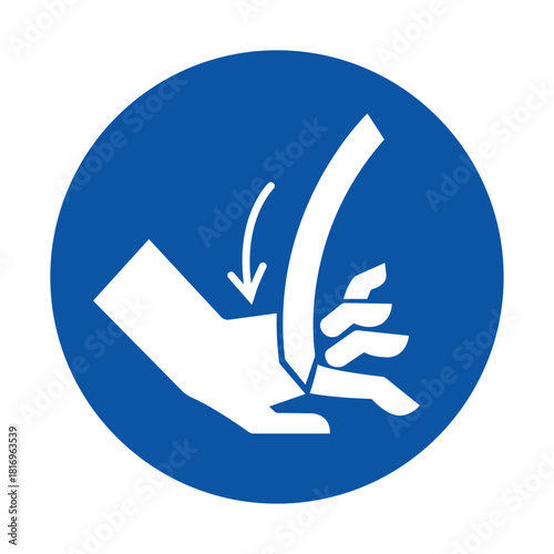 Hand Symbol Indicating Safe Handling Instructions for Tools or Equipment
