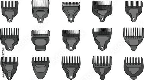 Collection of Clipper Guards Variety of Hair Cutting Comb Attachments