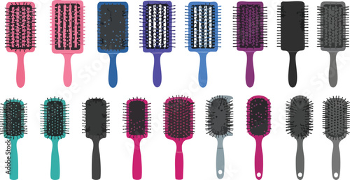 Colorful Hairbrushes A Diverse Collection for All Hair Types