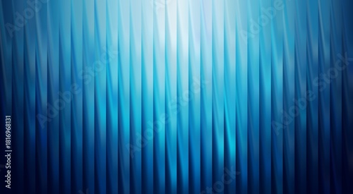 Abstract blue gradient background with vertical lines, creating a sense of depth and movement. The color palette of the image conveys a sense of calmness and tranquility