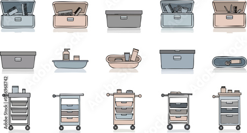 Professional Beauty Supplies Salon Carts & Storage Solutions