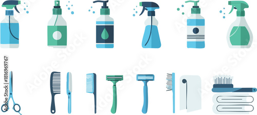 Hygiene and Grooming Essentials A Minimalist Vector Illustration