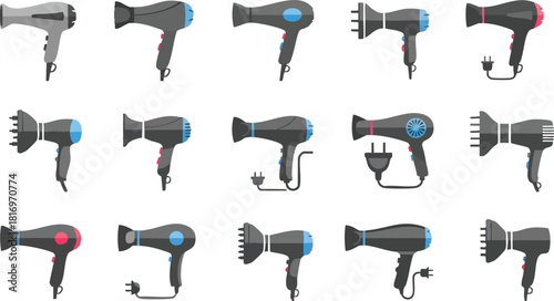Collection of Hair Dryers A Versatile Array for Styling and Drying