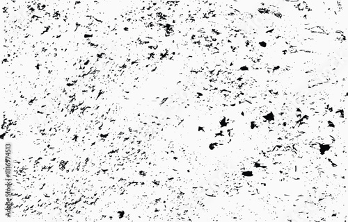 Bold abstract grunge vector design featuring a chaotic pattern of black splatters and textures on a white background for creative projects and design applications