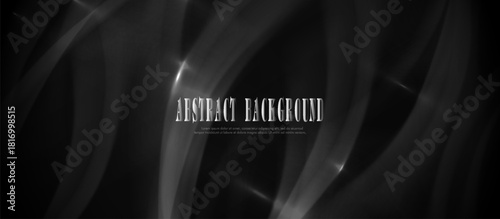 Abstract black digital dynamic wave background. Futuristic hi-technology concept. Business banners, flyers, and presentations. Vector illustration