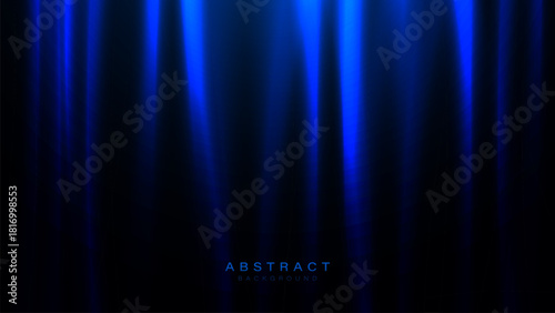 Abstract blue aura wave, curtain background. Futuristic hi-technology concept. Business banners, flyers, and presentations. Vector illustration
