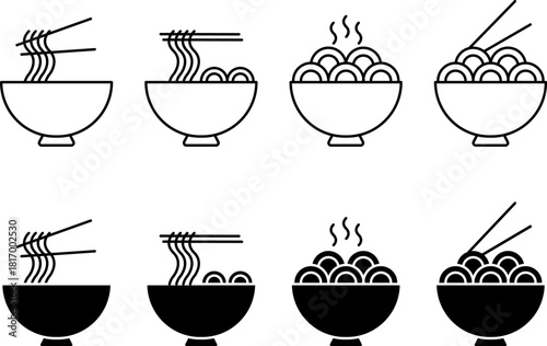 Noodle Icons Set