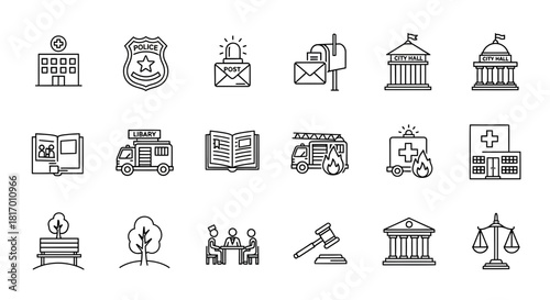 Various hospital and medical facility signage, displaying essential directional information.