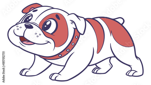 British bulldog cute modern cartoon