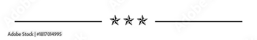 Elegant star-studded horizontal line divider graphic element design