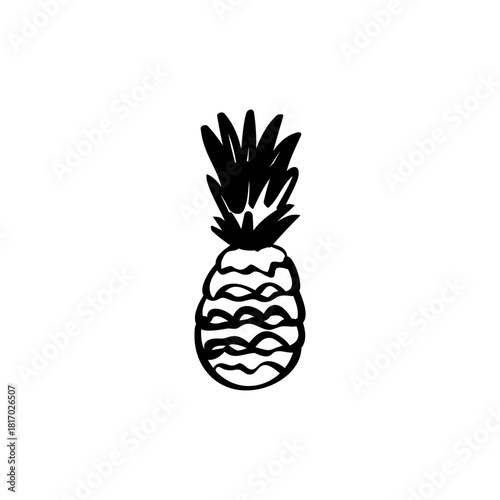 Pineapple hand drawn vector illustration