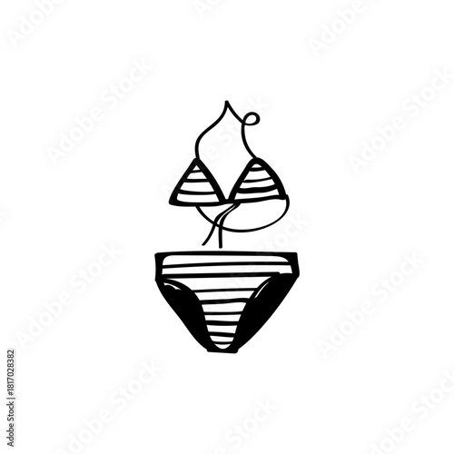 Swimsuit hand drawn vector illustration