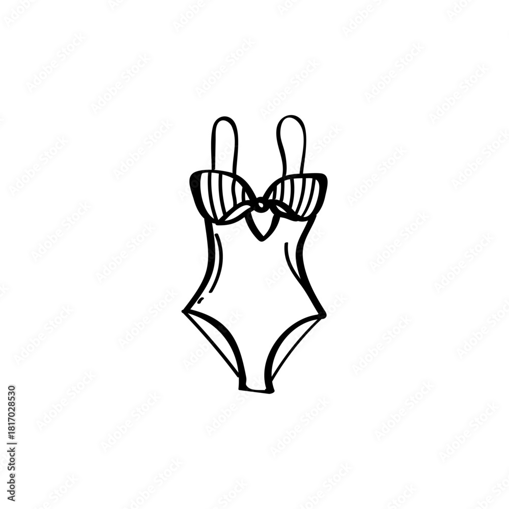 Obraz premium Swimsuit hand drawn vector illustration