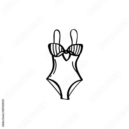 Swimsuit hand drawn vector illustration