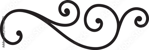 Black and white numbers on white background vector illustration pattern with ornate floral leaf and swirl elements