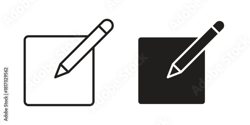 Edit icon for template. Icon vector graphic set