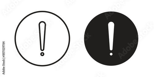 Exclamation interface icon for template. Icon vector graphic set
