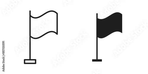 Flag icon for template. Icon vector graphic set