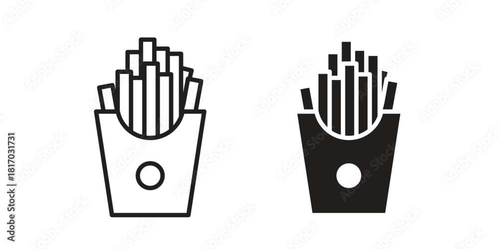 Fototapeta premium French-fries icon for template. Icon vector graphic set