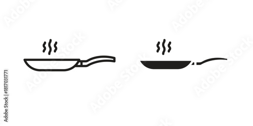 Frying pan icon for template. Icon vector graphic set