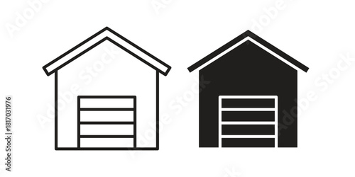 Garage icon for template. Icon vector graphic set