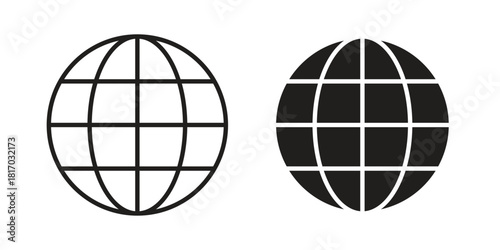 Globe icon for template. Icon vector graphic set
