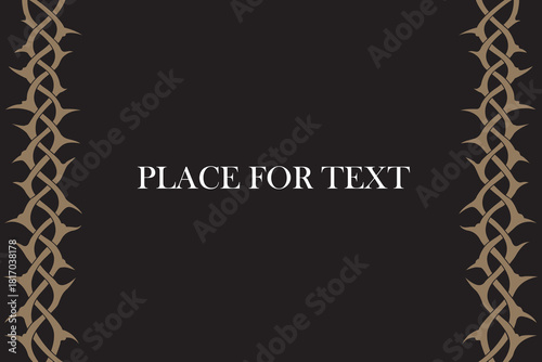 frame of thorns image isolated on black background