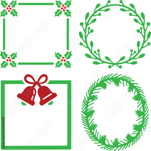 set of christmas banners
