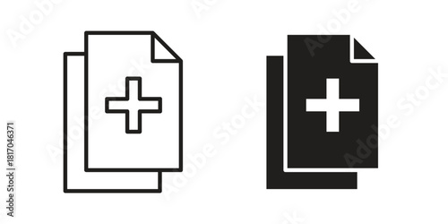 Duplicate icon pictogram in trendy outline style. icon, sign or symbol.