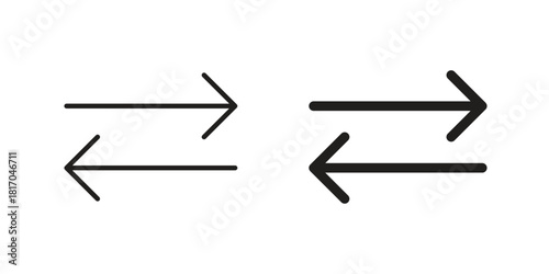 Exchange icon pictogram in trendy outline style. icon, sign or symbol.