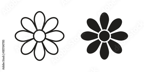 Flower icon pictogram in trendy outline style. icon, sign or symbol.