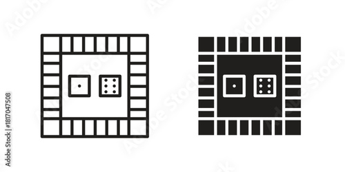 Game board icon pictogram in trendy outline style. icon, sign or symbol.
