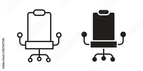 Gaming chair icon pictogram in trendy outline style. icon, sign or symbol.