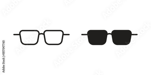 Glasses icon pictogram in trendy outline style. icon, sign or symbol.