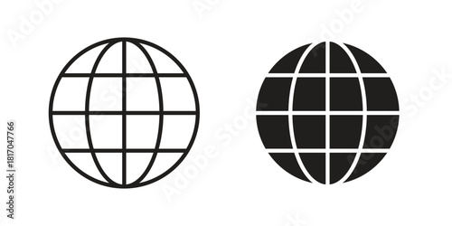 Globe icon pictogram in trendy outline style. icon, sign or symbol.