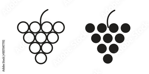 Grape icon pictogram in trendy outline style. icon, sign or symbol.