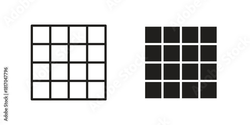 Grid icon pictogram in trendy outline style. icon, sign or symbol.