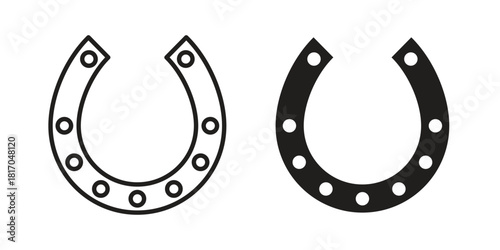 Horseshoe icon pictogram in trendy outline style. icon, sign or symbol.