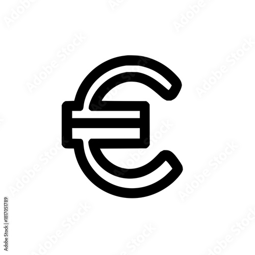 Euro currency symbol vector icon illustration for finance banking and european economy market design element