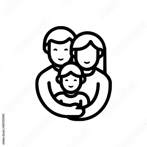 Family love and care icon vector graphic design template for web and print material use one hundred char