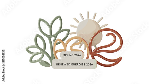 A stylized illustration representing spring and renewal of energies.