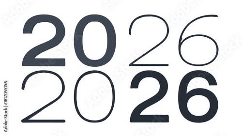 Four sets of the number 2026.