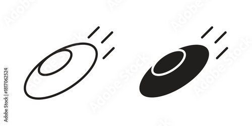 Flying disc icon for your website design, logo, app, UI. EPS10