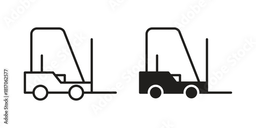 Forklift icon for your website design, logo, app, UI. EPS10