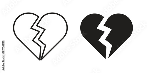 Heart Crack icon for your website design, logo, app, UI. EPS10