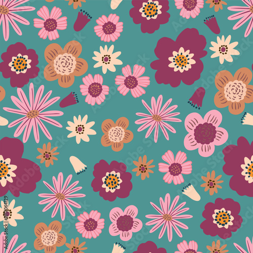 Easter Vector Patterns Spring Baskets Eggs Floral Wreath Flowers Seamless Designs