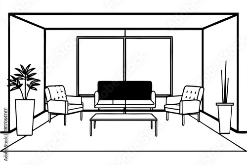 Contemporary home interior design featuring a luxury sofa, comfortable armchair, and modern living room furniture with a fireplace