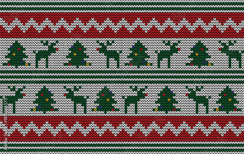 Christmas Nordic knit pattern – Winter snowflakes in blue and white arranged in symmetrical embroidered style, creating a traditional Scandinavian fabric texture for seasonal decor