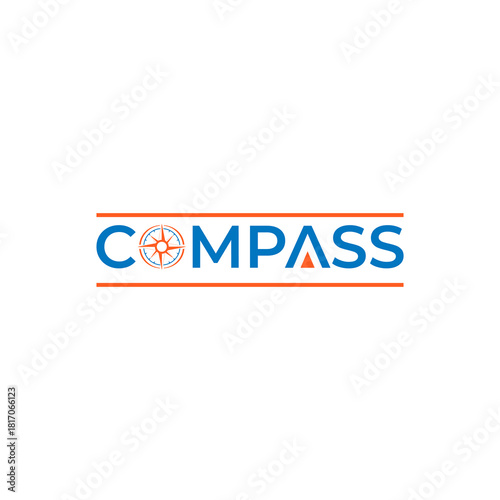 Compass Navigation Logo A Guiding Symbol for Exploration and Direction